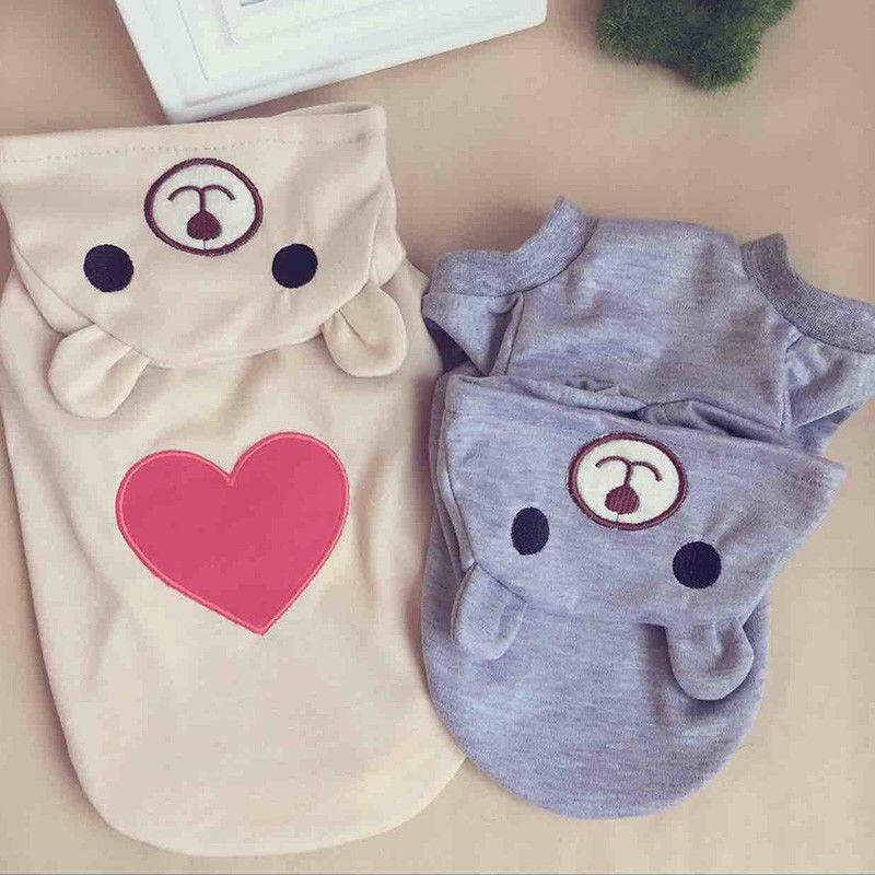 Entzückender Haustier Hund Katze Welpen Pullover Hoodie Mantel mit einzigartigem Bären-Design für Wärme