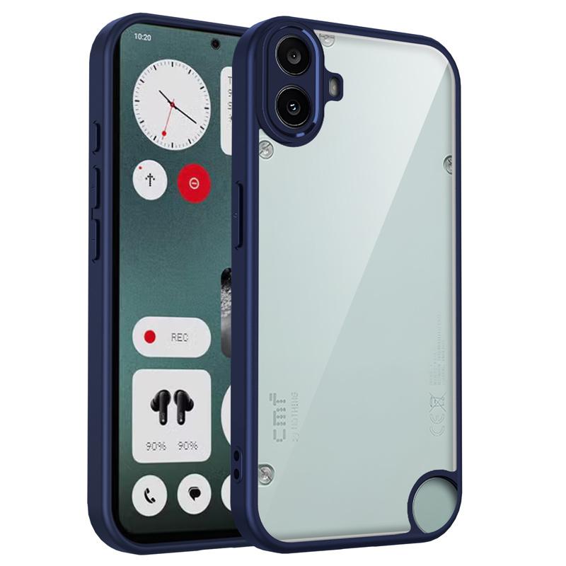 CMF By Nothing Phone One Case Shockproof Silicone Bumper with Clear Back Hard Cover Phone Case for Nothing CMF Phone 1 CMFPhone1