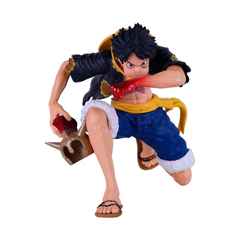 Action Figures One Piece Gk Luffy Blowing Up Statue; Luffy'S Fourth Gear Transformation Statue Model Ornament Birthday Gift