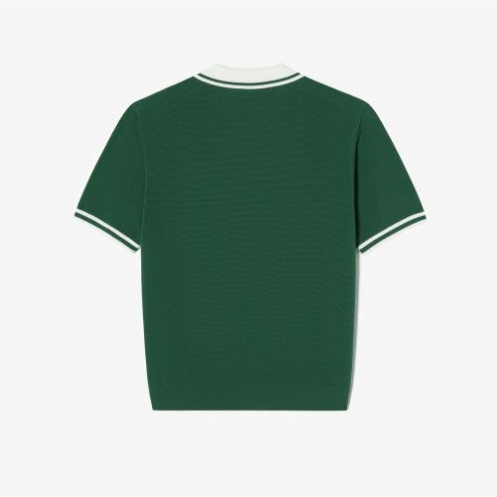 Lacoste Farblich passendes Polo-Sweatshirt mit Kragen für Herren [Grün]