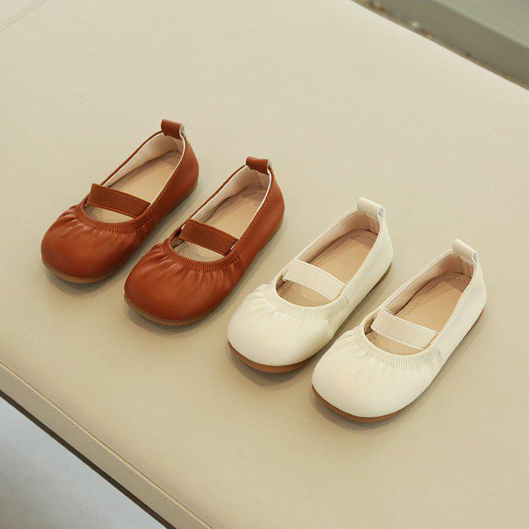 2023 Autumn Girls' Versatile Princess Leather Shoes - Soft Sole for Toddlers