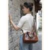 Vintage Chinese Style Shoulder Crossbody Bags for Women Embossing Print Tote Bags Large Capacity Multi-Pocket Soft Handbags