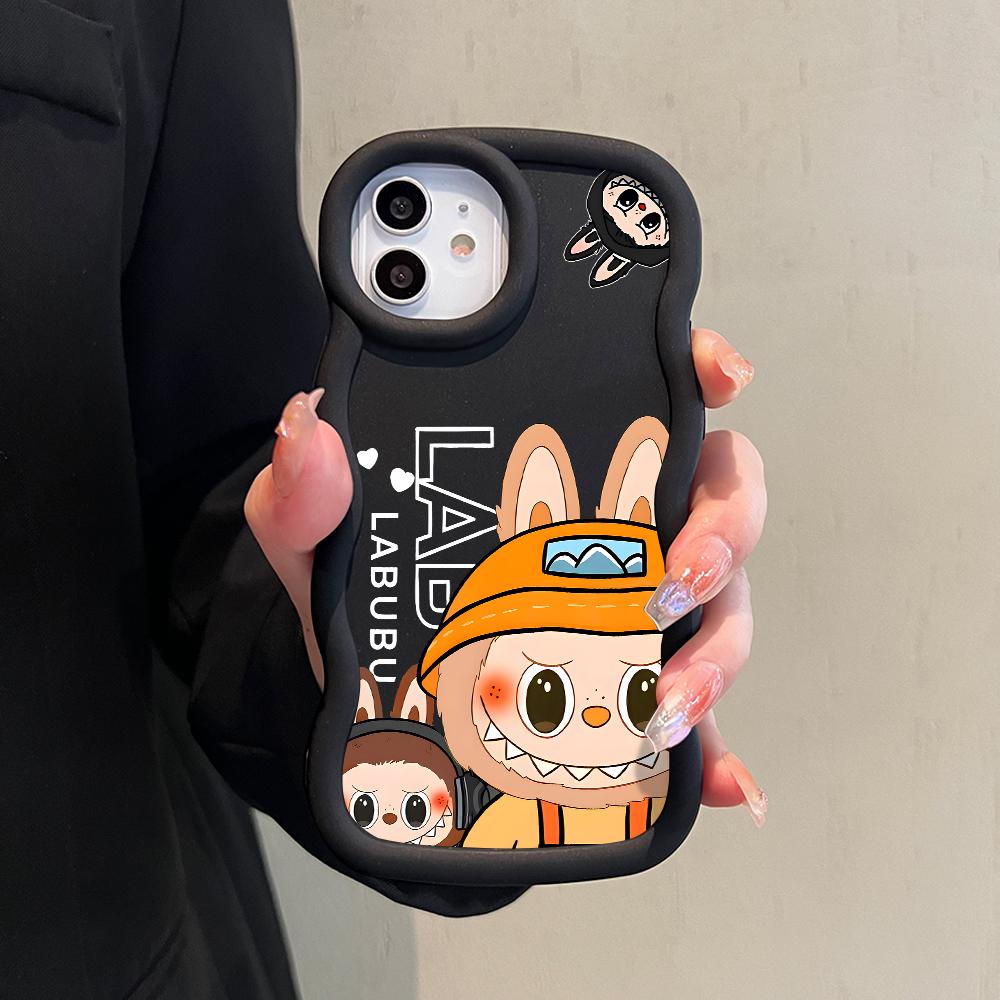 Capa de celular de silicone macio com padrão pintado Big Wave Edge, material de macaron, capa protetora de borracha à prova de choque para Samsung Xiaomi Poco Redmi