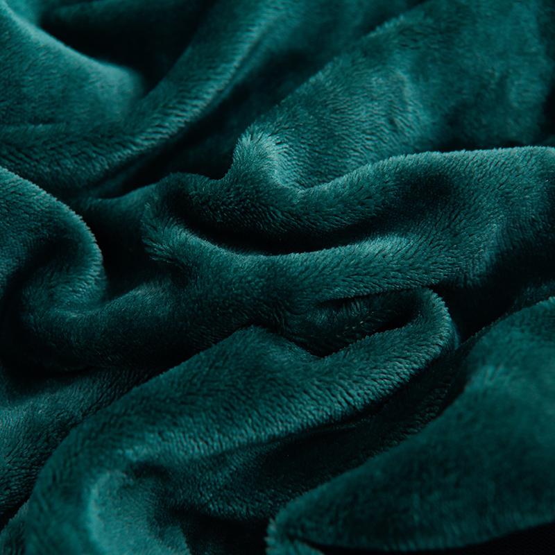 Solid Color Thickened Milk Velvet Duvet Cover Hotel Luxury Dark Green Single Double Comforter Cover Home Warm Soft Quilt Covers