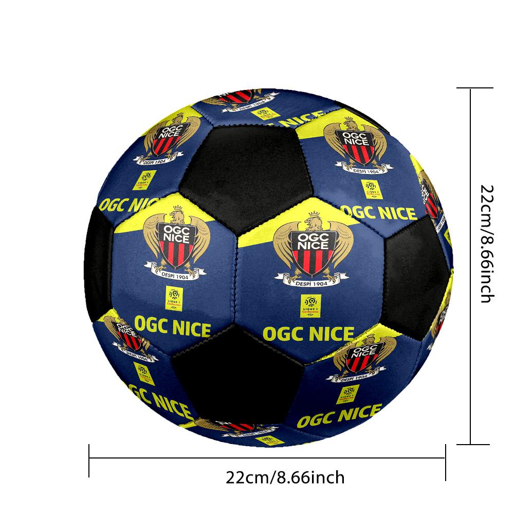 OGC Nice Indoor Soccer Ball Colorful All Ages Size 5 Machine Stitched PVC Competition Ready Durable High-Bounce