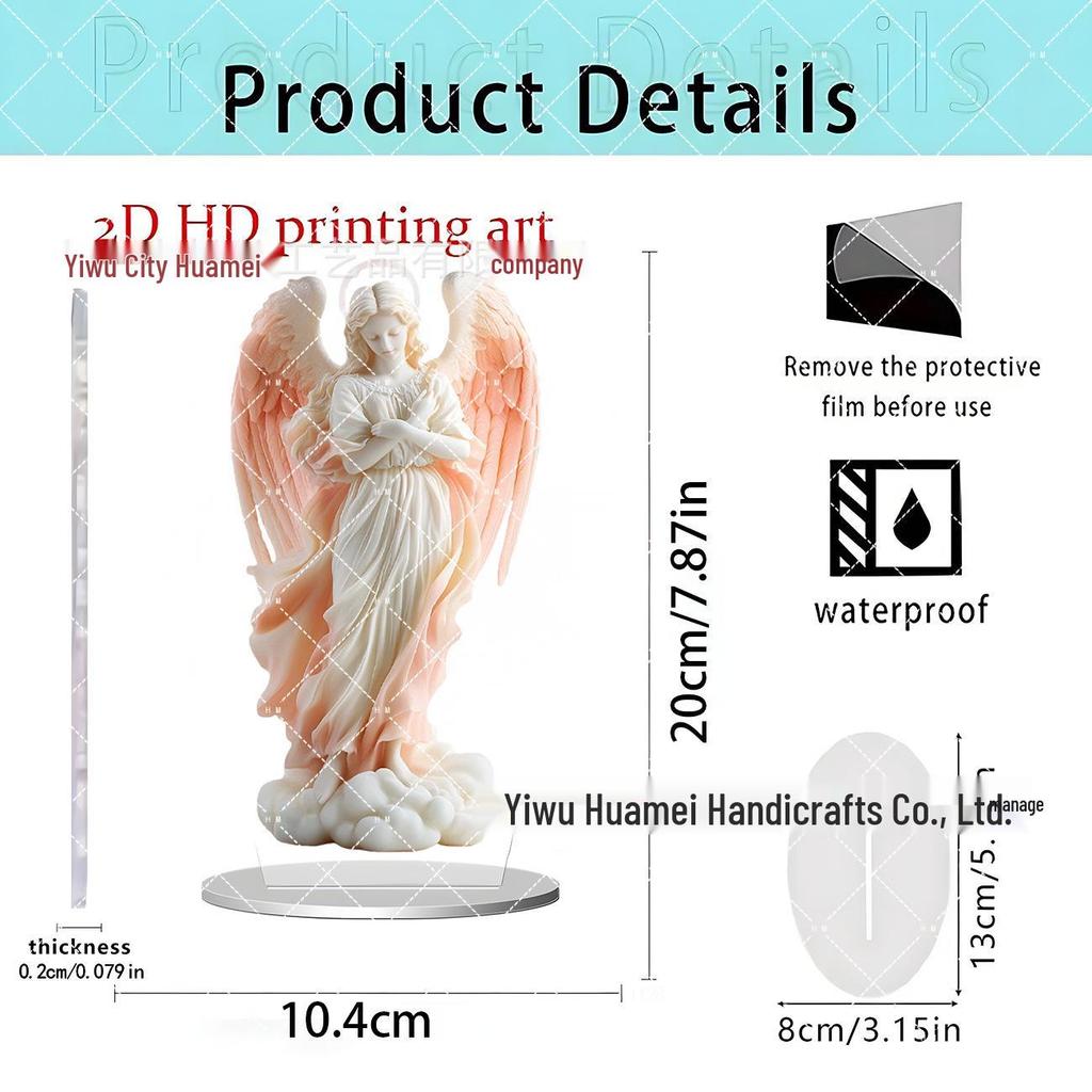 2D Acrylic Moon Castle Desktop Ornament