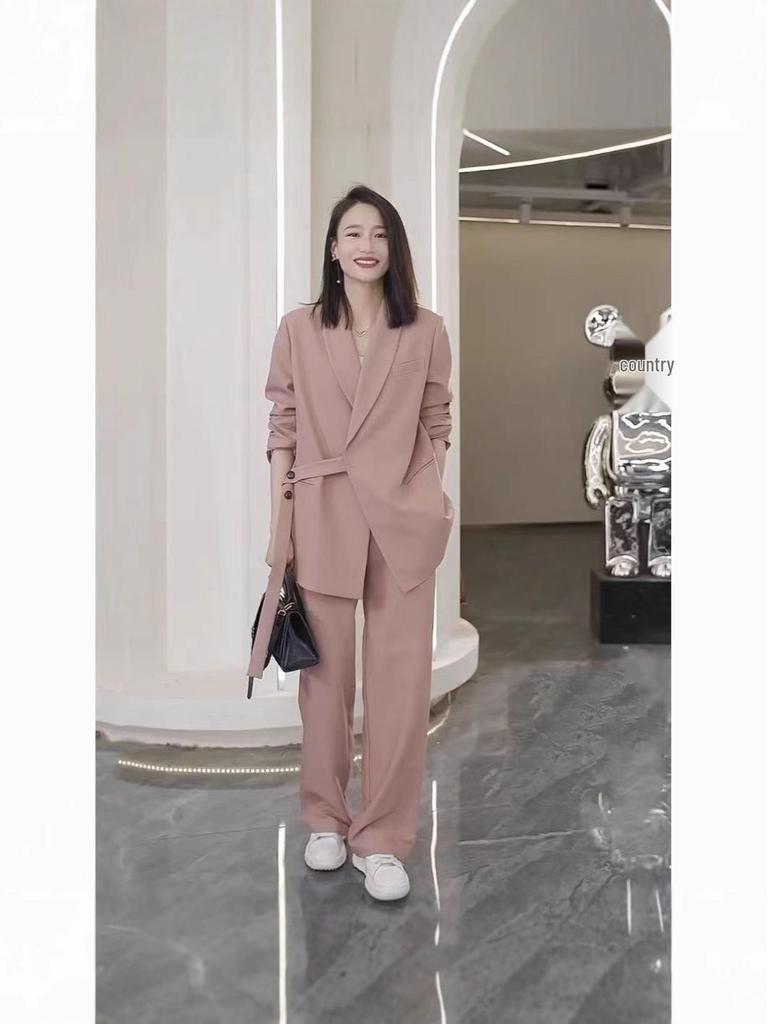 Southeast Asia Women's Plus Size Wide-Leg Pants Two-Piece Set - Spring/Autumn Fashion