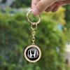 Luxury Diamond Edging Key Rings Car Logo Keychain For Honda Civic Fit Jazz Accord Pilot CRV Odyssey Passport City Shuttle HRV AS9