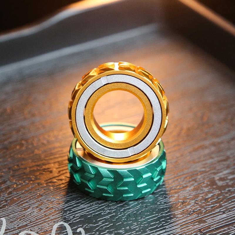 Anello Tattile per Pneumatico Anello a Cricchetto Meccanico Fidget Giocattoli EDC Lega di Alluminio Punta delle Dita Metallo Giocattoli Pneumatici Spinner Antistress Giocattoli Fidget