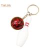 TE 2Pcs Mini Simulation Bowling Ball Keychain Bag Pendant Car Key Ring Accessories