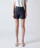 SALON DE SEOUL High-Waisted A-Line Denim Shorts W - Indigo Blue