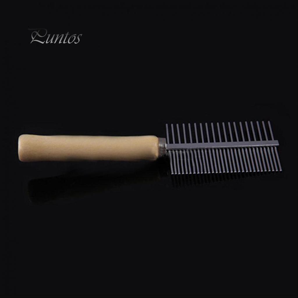 Pet Double Side Metal Row Teeth Brush Massaging Grooming Hair Comb Rake