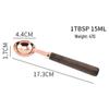 8-Piece Stainless Steel Measuring Cups & Spoons with Walnut Wood Handles & Rose Gold Finish