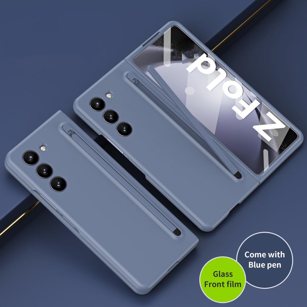 For Samsung Z Fold5 Anti-Drop S Pen Protective Glass Film Case for Samsung Galaxy Z Fold 5 Fold5 5G Full Body Folding Cover Capa