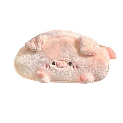 Pink Pig Plush Pencil Bag Stationery Bag Senior Cute Student Pencil Bag Storage Cosmetic Box School Supplies Back To School