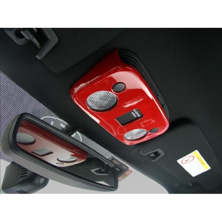 For 2015- Ford Mustang ABS Red Interior Front Reading Light Frame Cover Trim