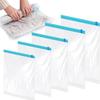 Roll Up Vacuum Storage Bags Portable Hand Press Compression Bags for Travel & Business Trip Space Saver Clothes Organizer for Luggage No Pump Needed