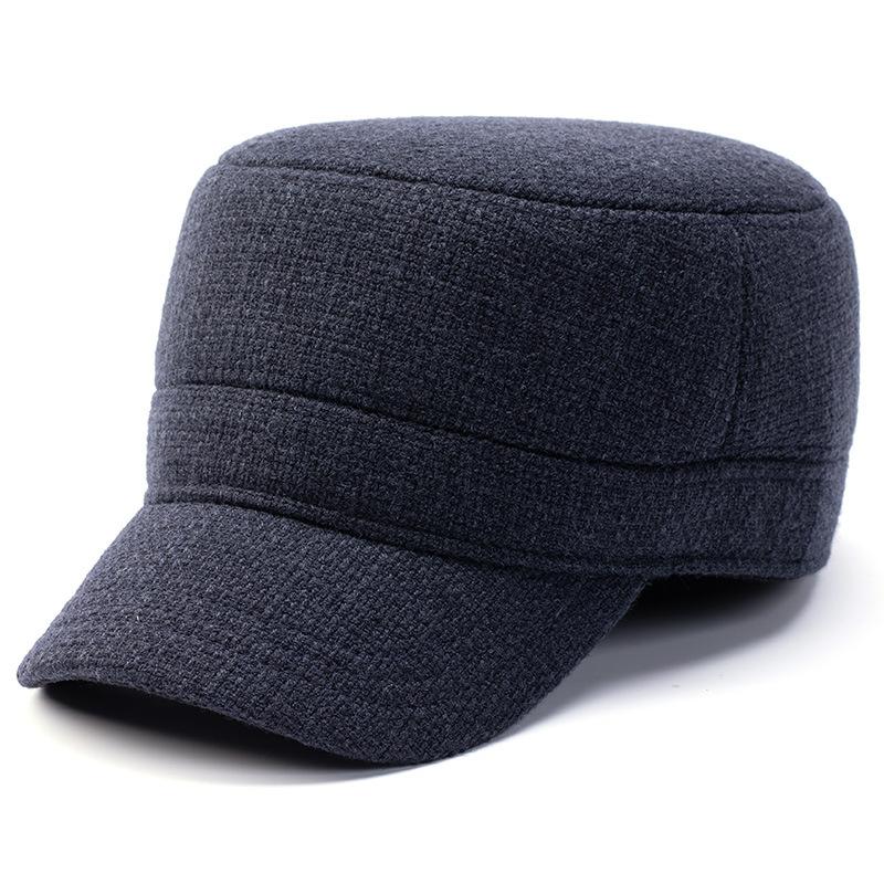 Unisex Winter Large Size Military Hats Men Big Head Full Sealed Warm Earflap Cap For Dad Outdoor Flat Top Hat 56-59Cm 60-65Cm