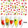 1pcs Summer Sticker Nail Art Decorations Leaves Flower 3D Adhesive Stickers Woman Face Fruit Foil Manicure Wrap