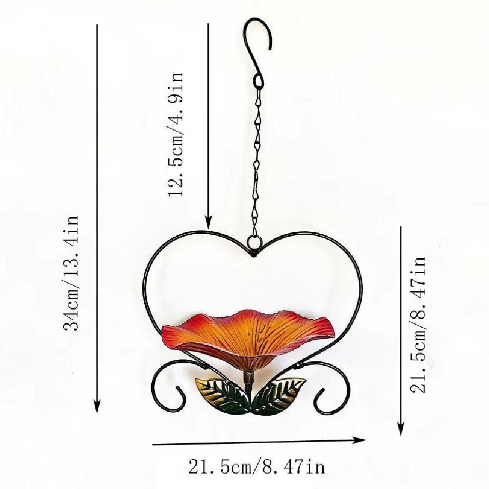 Heart Shape Hanging Bird Feeder Retro Bird Water Drinker Bird Feeding Station  Various Pet Birds