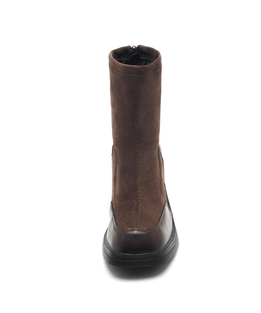 Spur Coline Layered Suede Platform Ankle Boots 7.5Cm -Va9037 (2Color)