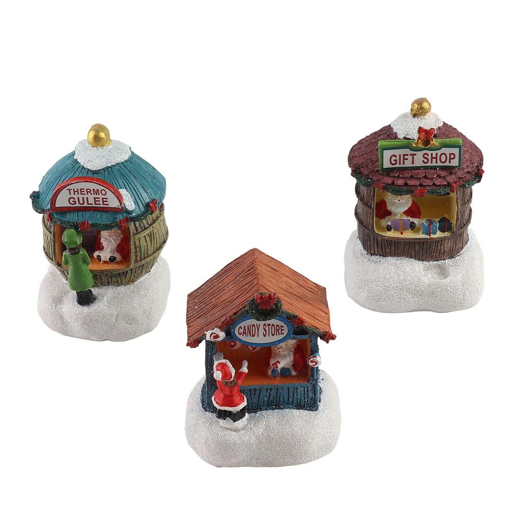 Christmas Resin House Father Christmas Hotel Mall Counter Decoration