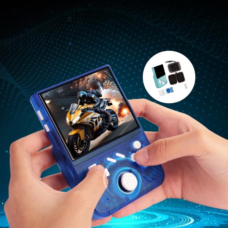 Portable Retro Gaming Console 64GB Build In Open Source System Compact Design High Resolution Screen For Game Experience
