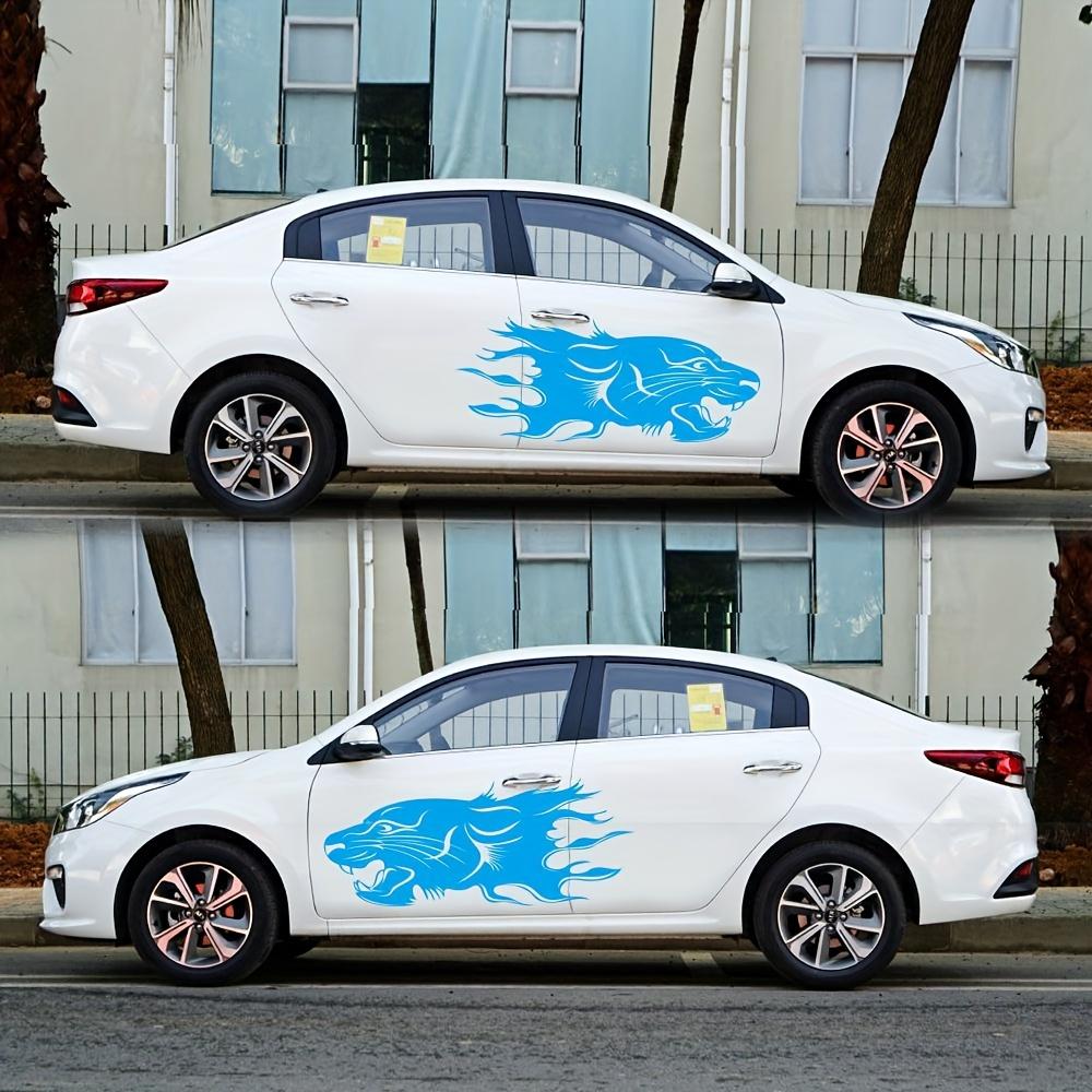 2pcs Tiger Totem Car Stickers for Body Door Waterproof Vinyl Decals Animal Auto Decoration Scratch Covering Vehicle Accessories
