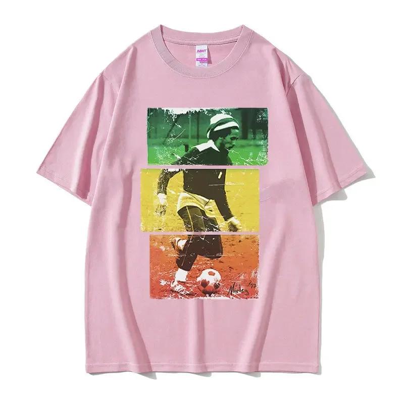 Reggae Bob Marley Football Graphic Tshirt Unisexs Retro Fashion High Quality Tshirts Hip Hop Oversized Cotton T Shirt Streetwear
