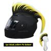 Mohawk Motorcycle Helmet Braids Decorations Wigs For Helmet Cockscomb Motocross Full Face Men Helmet Decors Hair Braids Stickers
