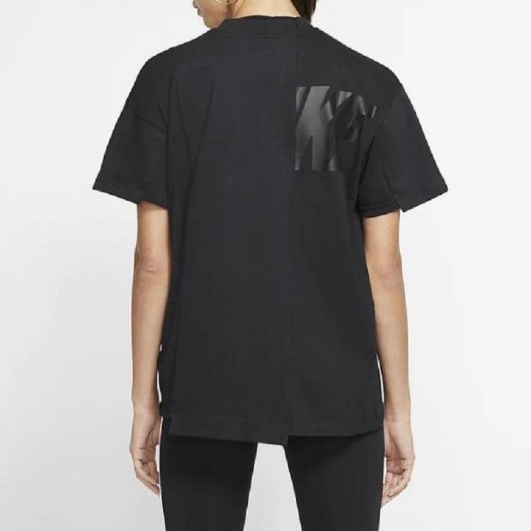 (WMNS) Nike x sacai NRG Splicing Logo T-Shirt 'Black' Women's CD6311-010