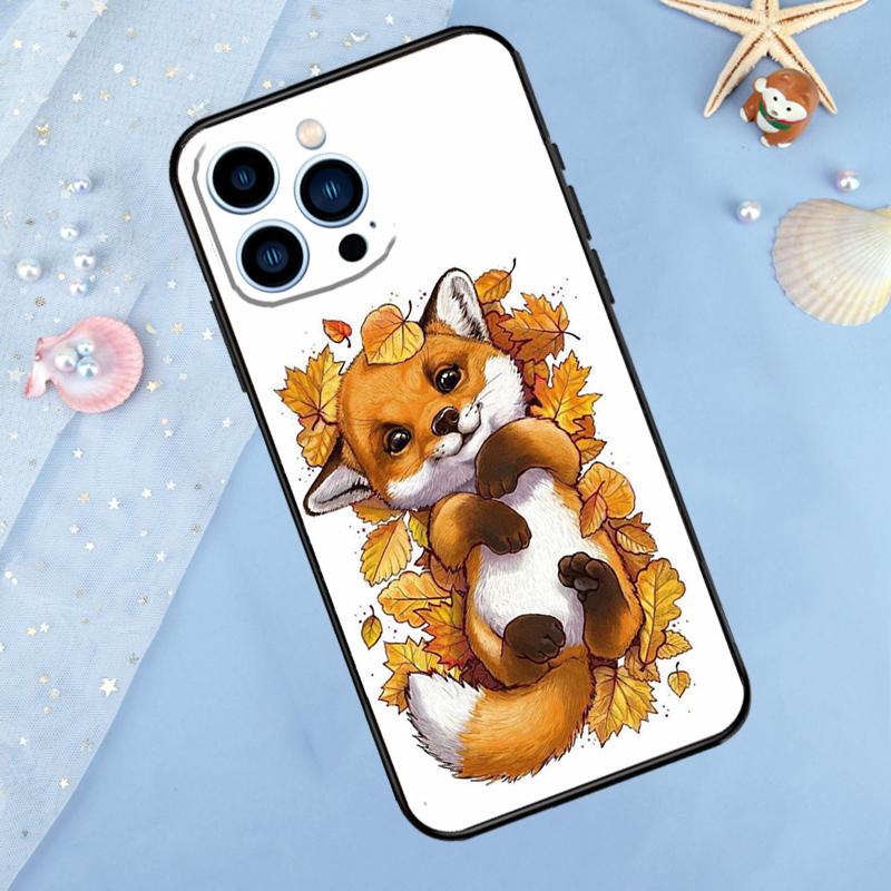 

Осенние Листья Падающий Лис Чехол Для iPhone 11 12 13 14 15 16 Pro Max Mini X XR XS Max 7 8 Plus Мягкая Задняя Крышка iPhone X XS