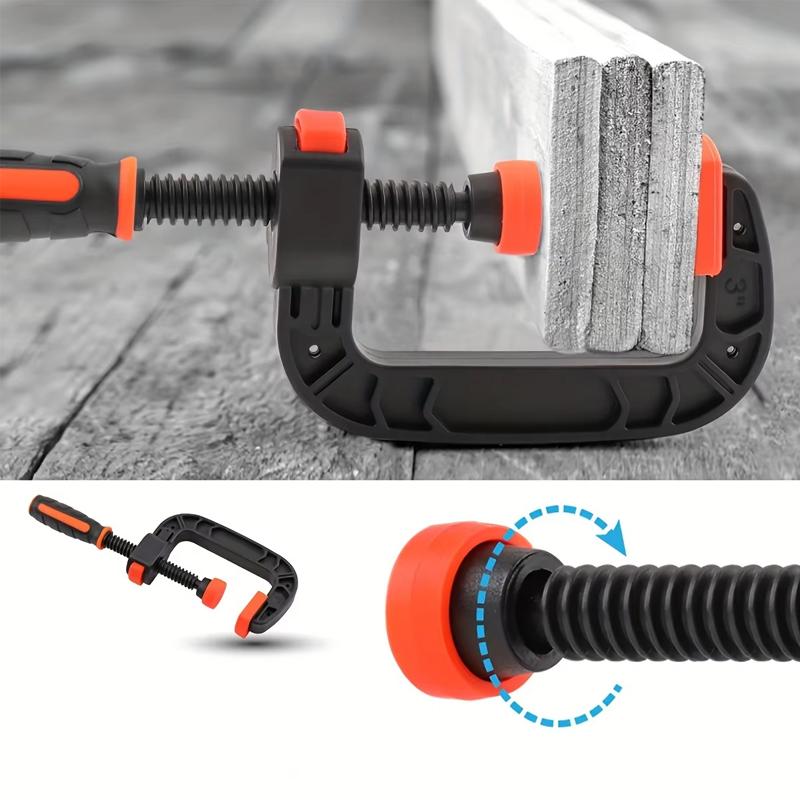 Two 7-inch Spring Clamps with Strong Clamping Force, Reinforced Plastic Nylon Heavy-duty Spring Claw Open Clamps