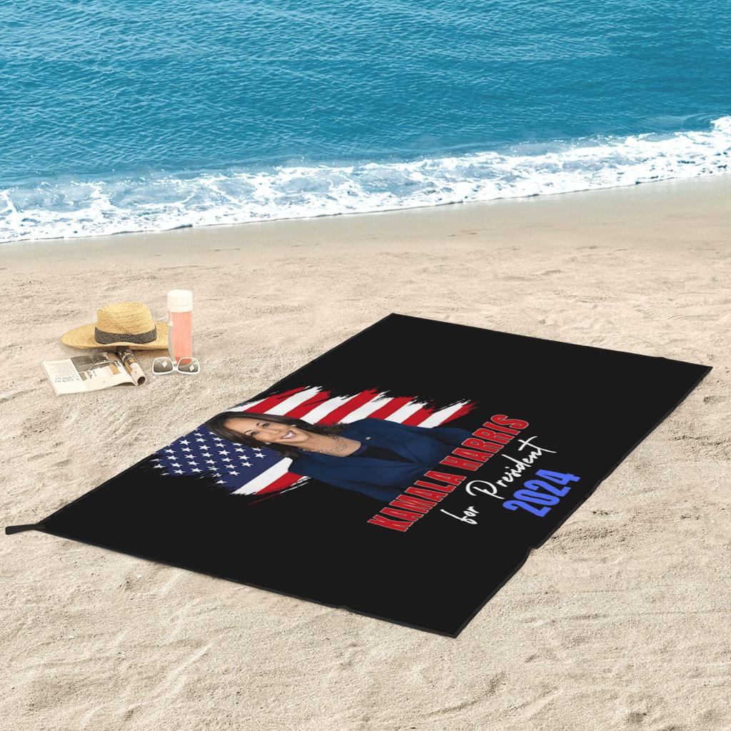 Kamala Harris For President Beach Towel Soft Microfiber Quick Dry Absorbent Quick Towels For Pool