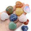 1117-25mm Natural Crystal Stone Heart Ornament, No Hole, Small Nugget Shape