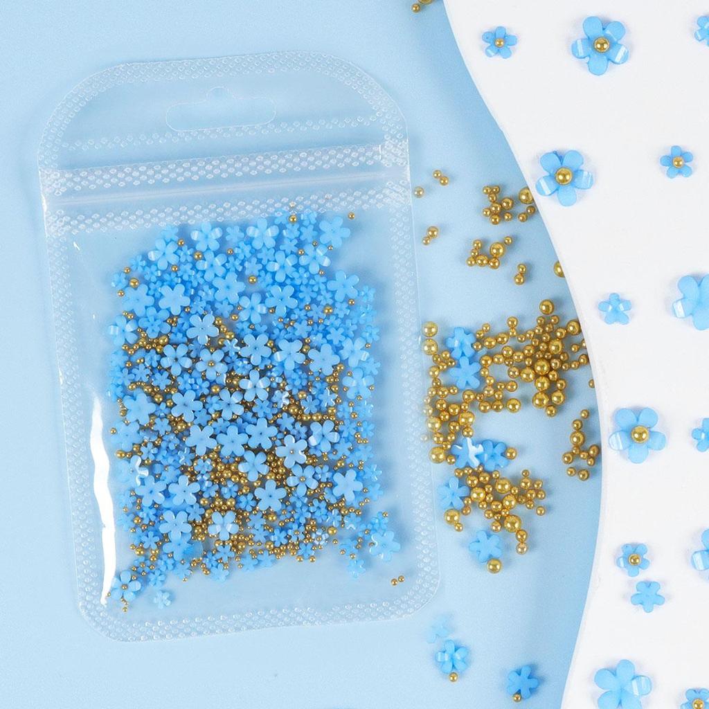 3D pryskyřičné nehtové umění květiny smíšené perlové kameny kamínky dekorace pro DIY manikúra příslušenství potřeby přívěsky díly