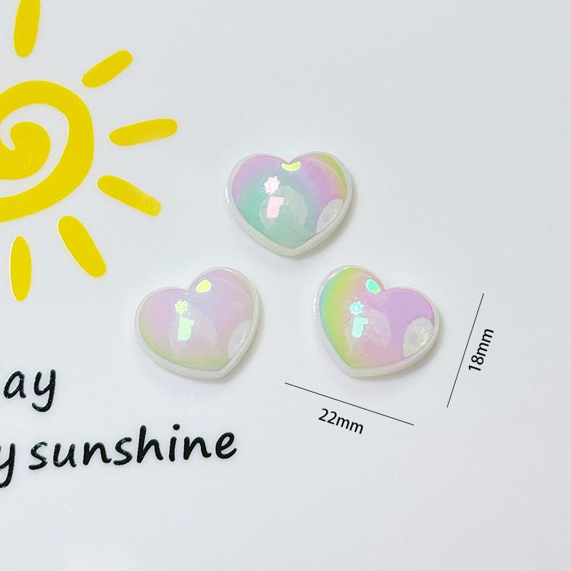 Cartoon Silver Heart-shaped Resin Diy Jewelry  Phone Cases Cups  Toothbrushes  Patches  Shoes  Hair Accessories Handcrafted Materials