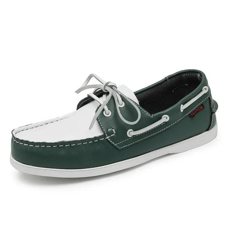 Mode Neue Echtleder Slipper Herren Sneaker Fahrschuhe Lässige Herrenschuhe Damen Schuhe Docksides Klassische Bootsschuhe