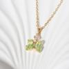 Butterfly Shape Pendant Necklace for Women Golden Stainless Steel Clavicle Chain Wedding Party Daily Wear Jewelry Accessories