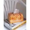 INS Funny Bread Tissue Box Artificial Elastic Butter Toast Shape Paper Storage Box Creative Spoof Home Office Drawer Napkin Box