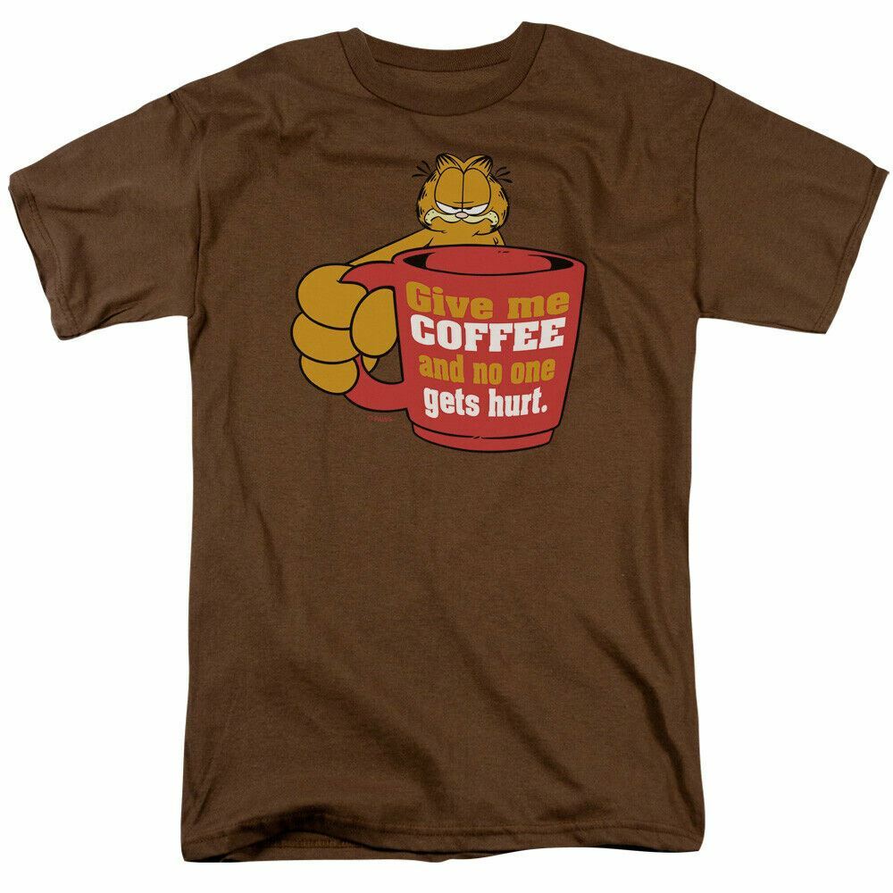 26 Garfield Give Me Coffee T Shirt Mens Licensed Cat Jim Davis Comic Tee Coffee Unisex T-Shirt XXL