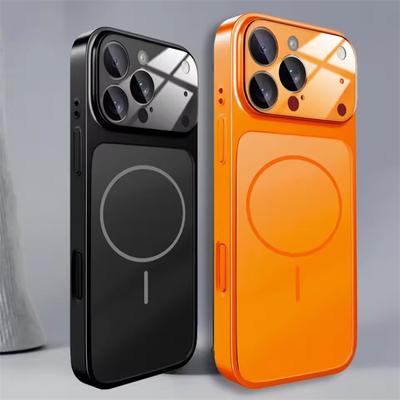 Glas Nano Matt Skal För iPhone 17 Air 16 15 14 13 Pro Max 17Pro Magnetiskt För Magsafe Trådlös Laddning Armor Funda