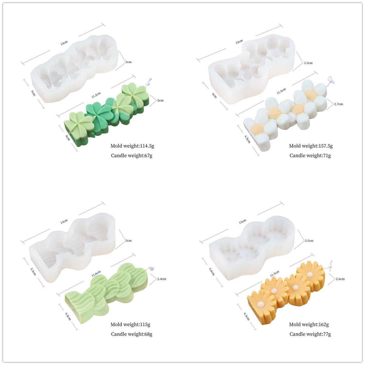 

Мыло из эпоксидной смолы своими руками, 3D цветок кактуса, ромашка, сердце, счастливая форма с четырьмя листами, силиконовая форма для свечей