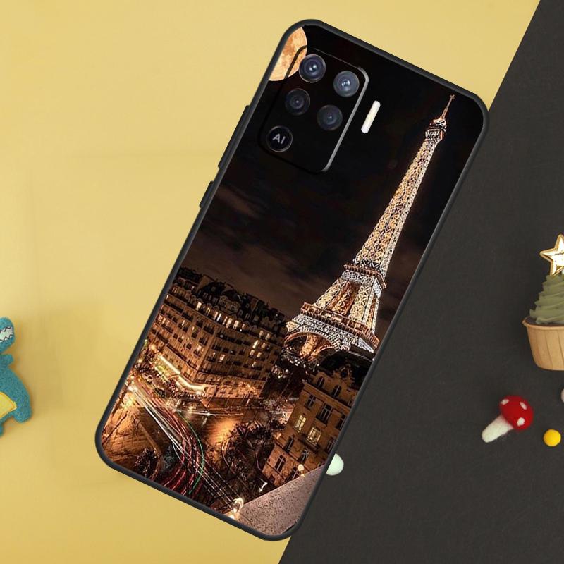 France Paris Eiffel Tower Case For Oppo A60 A80 A40 A15 A16 A17 A57 A94 A74 A54 A76 A96 A18 A38 A58 A78 A98 A5 A6 Pro