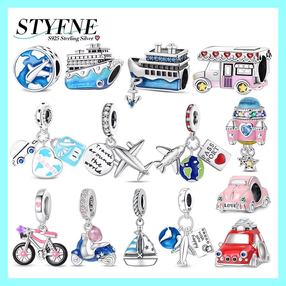 Vehicles Ships Sailboats Planes Rockets Cars Original Copper Charms Beads Fit Bracelet Pendant Diy Making Woman Jewelry