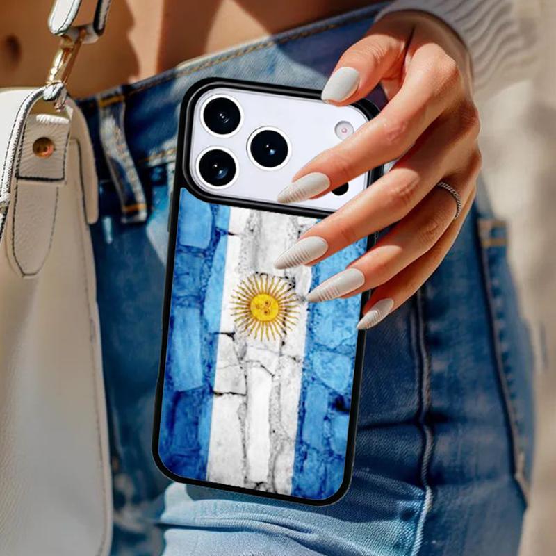 Argentinische Nationalflagge Handyhülle Für iPhone 17 Air 14 15 13 12 Max Hülle Für Apple 14 15 16 16e 11 Pro Max Plus Hülle