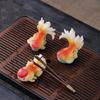 Color-Changing Arowana Tea Pet Ornament: Creative Goldfish Decor for Tea Table Display