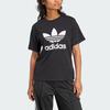 Adidas Originals Letter Logo Print Round Neck Short Sleeve Drop Shoulder T-Shirt Women Tops Black IR9533