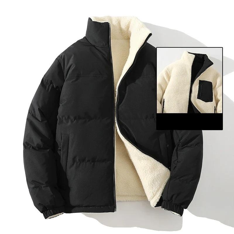 Trendy Winter Clothing Men's Parkas Wool Warm Coat Windproof Thick Coat Stand Collar Color Men's Coat