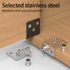 Set of 4 Portable Sturdy Stainless Steel/Iron Rotating Corner Supports Accessory for Shelving and Display Racks
